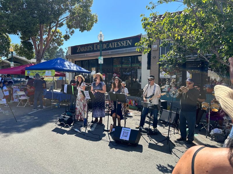 Enjoyus performing at a street festival
